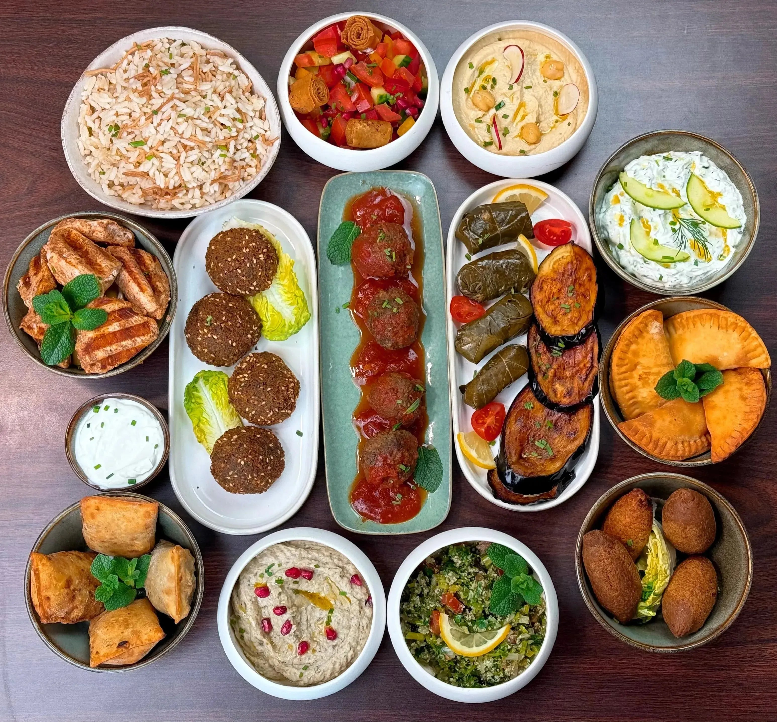buffet de mezzés libanais