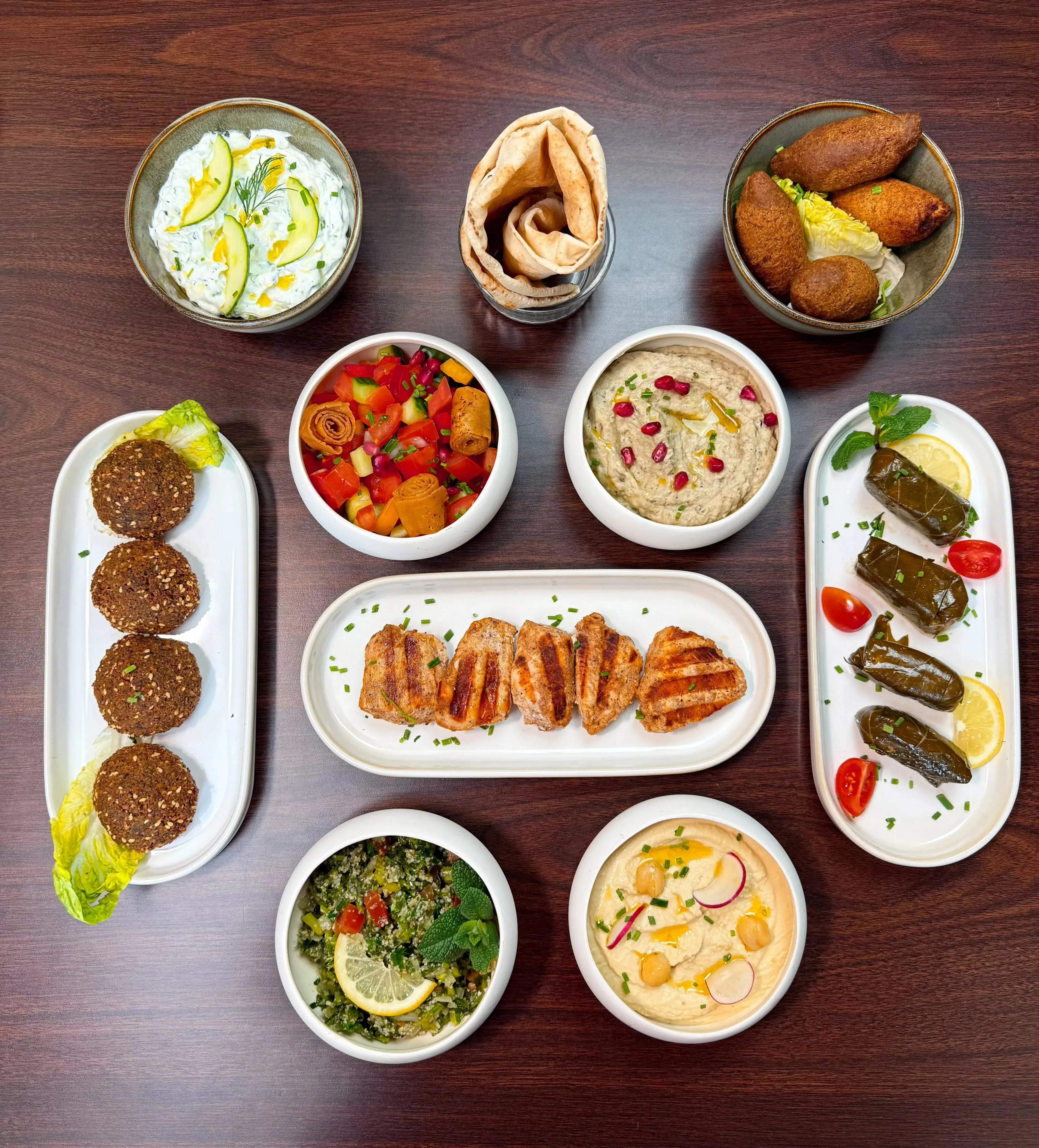 buffet de 9 mezzés livraison repas traiteur